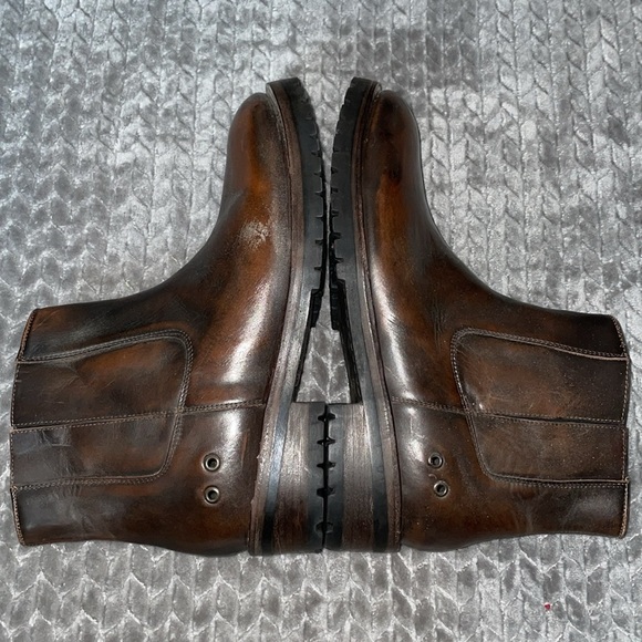 Freebird By Steven Ankle Boot Mens 12. Brown Distress Leather. Style is Dean. - Picture 7 of 14
